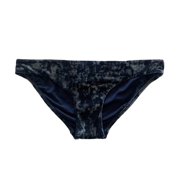 Seafolly Women’s Swim Crushed Blue Velvet Bikini Bottoms Size 6 - Picture 2 of 7